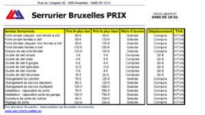 prix serrurier